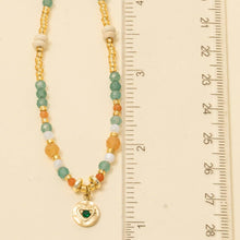 Heart Pendent Multi Beaded Necklace: MU