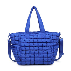 Dreamer - Quilted Puffer Nylon Tote: OIive