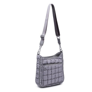 Aura - Quilted Nylon Puffer Crossbody: Black