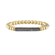 Lexi Crystal Bar Bracelet: Gold & Gun