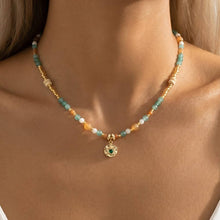Heart Pendent Multi Beaded Necklace: MU