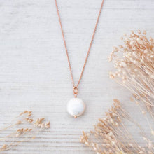 Liv Necklace-White Pearl: Gold