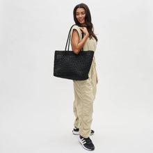 Reflection - Hand Woven Knot Tote: Denim