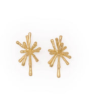 Freya Star Burst Post Earrings Brass