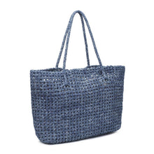 Reflection - Hand Woven Knot Tote: Denim
