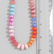 Mixed Glass And Resin Disc Beaded Necklace: GNT