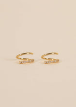 Pave Spiral - Gold Earrings