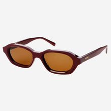Tokyo Acetate Unisex Rectangular Sunglasses: Burgundy