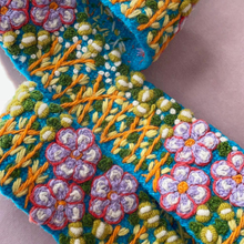 Windswept Embroidered Wool Belt: M