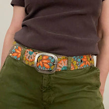 Andean Whisper Embroidered Wool Belt: M