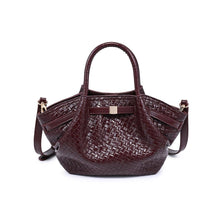 Selena - Embossed Woven Crossbody: Burgundy