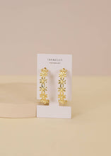 Daisy Chain Hoop Earrings - Enamel and Gold
