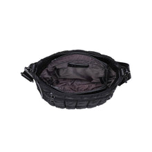 Aura - Quilted Nylon Puffer Crossbody: Black