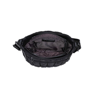 Aura - Quilted Nylon Puffer Crossbody: Black