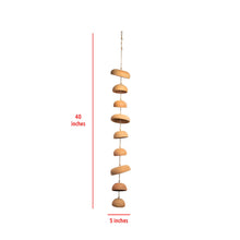 Terracotta Boho Moon Chimes Hanging Accent with Jute