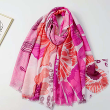 Lightweight Printed Scarf: 02 Tan