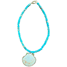 The Sanibel Shell Necklace: Orange Jasper