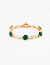 B25034 Glass Bead/Faux Pearl Adorned Stretch Bangle Bracelet: 04 CR