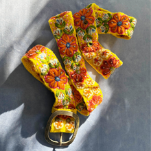 Golden Delicious Embroidered Wool Belt: M