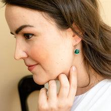Leverback Gemstone Dangle 80 Color Choices Gold Silver: White Snow / Silver
