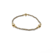 The Nantucket Shimmer Collection 14k Gold- Filled Beaded Bracelets: NAVY / 6.5"