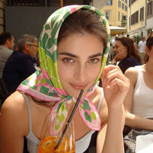 Geometric Color Block Print Bandana Scarf: PKGN