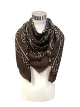 K21 Large Woolen Square Bandana: Cafe