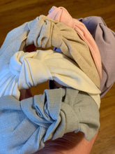 Solid Linen - Top Knot Headbands: Denim