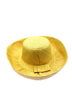 5" & 7" Wide Brim Two Tone Packable Straw Sun Hats: Black Two Tone / 7" Brim