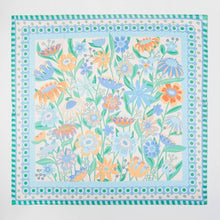 Assorted Flower Print Square Bandana Scarf: GN