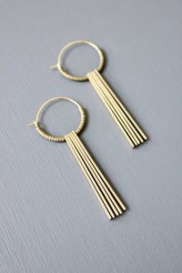JLTE25 brass geometric hoop earrings