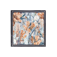 Watercolor Floral Satin Square Bandana Scarf: BE