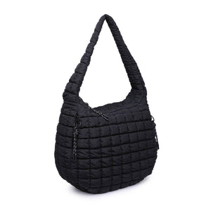 Revive - Quilted Puffer Nylon Hobo: Black