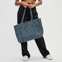 Reflection - Hand Woven Knot Tote: Denim