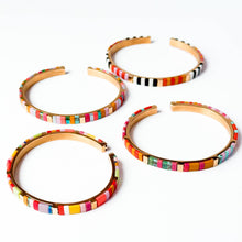 Colorful Tila Bead Cuff Gold Plated Adjustable Bracelet: St. Tropez