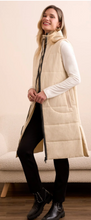Long Zip Front Quilted Vest