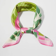 Geometric Color Block Print Bandana Scarf: PKGN