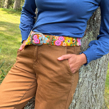 In the Garden Floral Embroidered Wool Belt: Small
