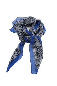 Cleo Snake Print Scarf Wrap : Brown