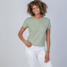 Celia Perfect Length Tee in Sage - Short Sleeve