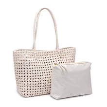 Reflection - Hand Woven Knot Tote: Denim