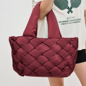 Intuition East West Woven Nylon Tote: Olive