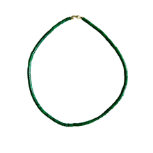 The Sullivan Heishi Gemstone Necklace: Orange Jasper