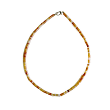 The Sullivan Heishi Gemstone Necklace: Orange Jasper