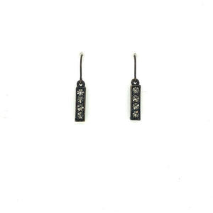 Small Rectangle Drop Earrings: African Turq
