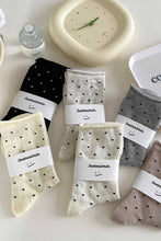 Polka Dot Designer Socks: KHAKI / One Size