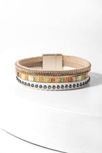 Gemma Multi Strand Crystal Studded Leather Bracelet