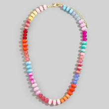 Mixed Glass And Resin Disc Beaded Necklace: GNT