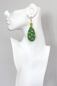 KYLE71 green enameled earrings