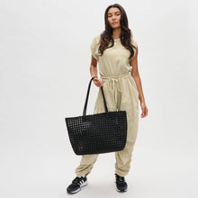 Reflection - Hand Woven Knot Tote: Denim
